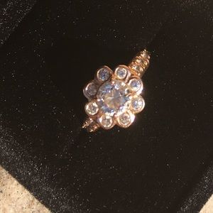 Rose gold flower ring